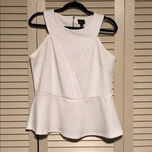 Worthington white peplum tank